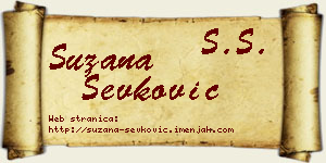 Suzana Ševković vizit kartica